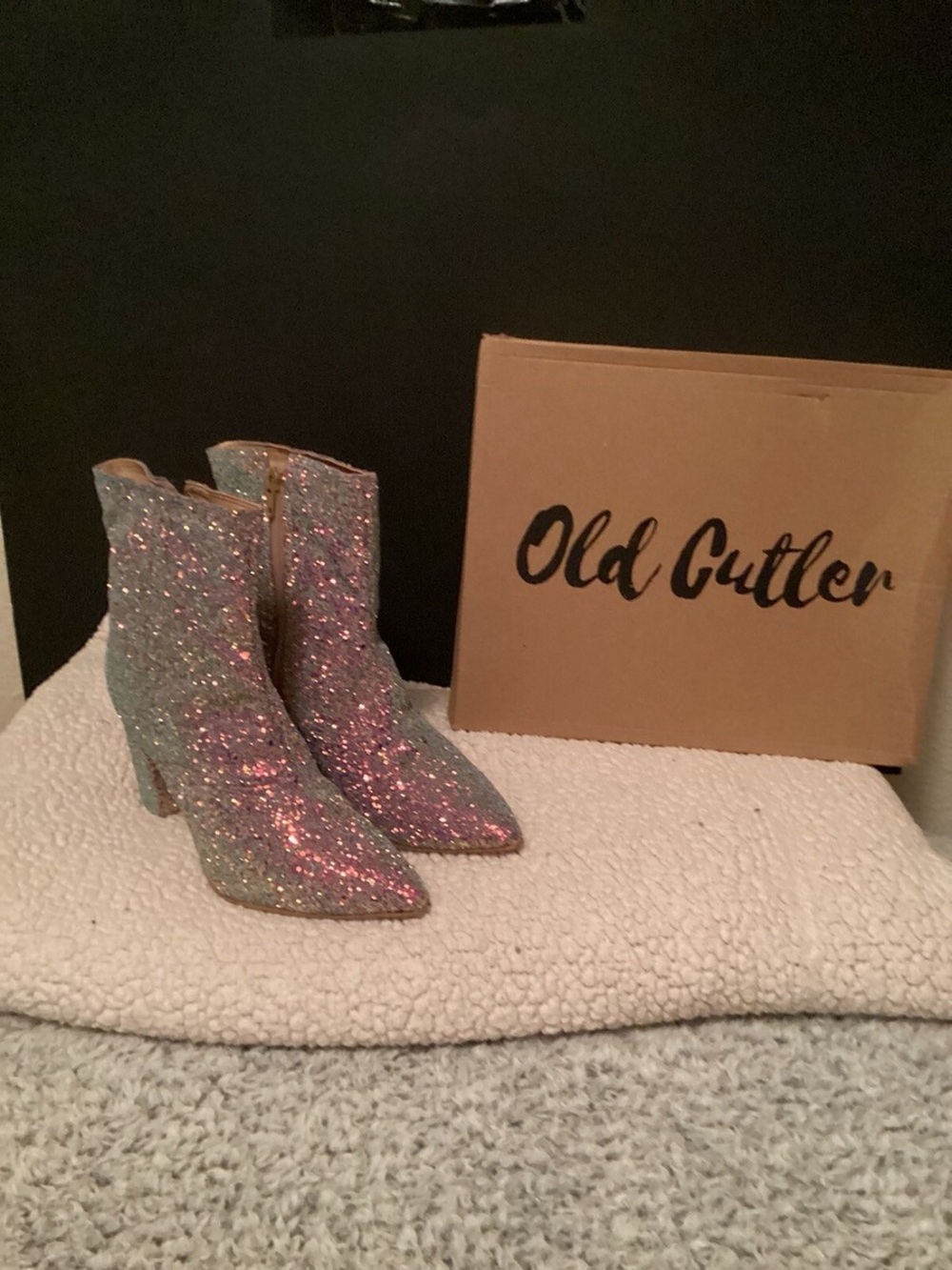 Old Cutler Dazzle Me Mermaid Glitter PINK Western Boots (NWOT)